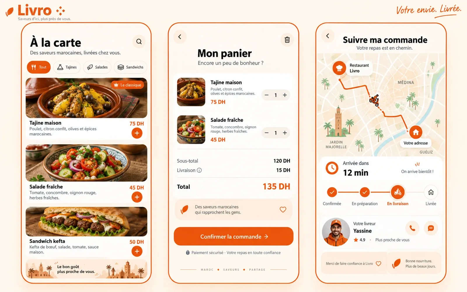 Application de commande et de livraison